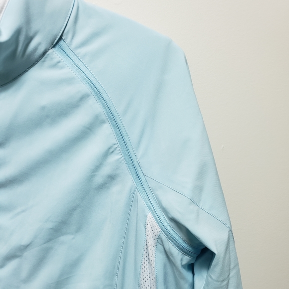 Jockey Athletic Light Jacket Zip Off Sleeves Baby Blue Women's Small NWOT - Picture 8 of 11